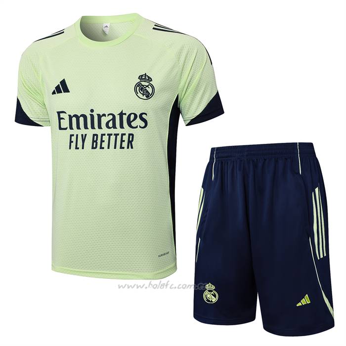 Chandal del Real Madrid Manga Corta 2025-2026 Verde - Pantalon Corto